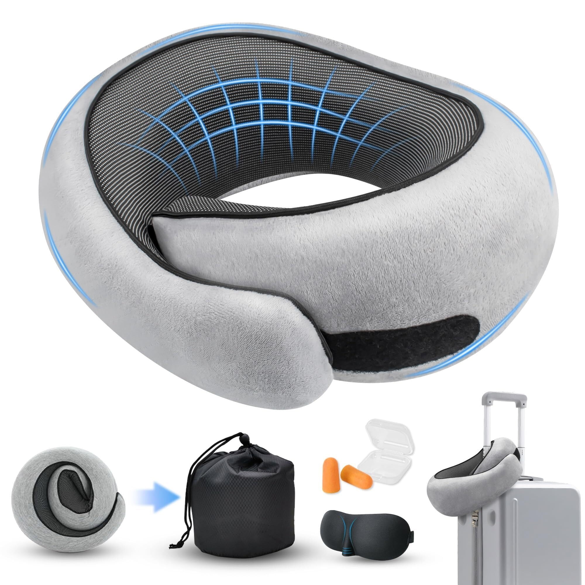 Almofada De Viagem Ergonomica Memoria