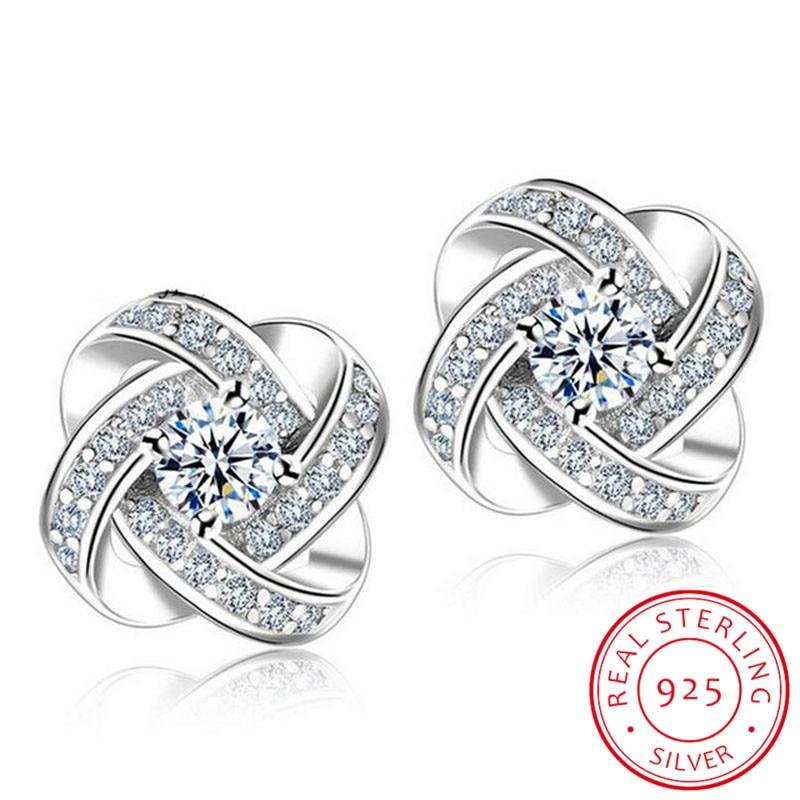 Brinco Prata 925 Zirconia Par