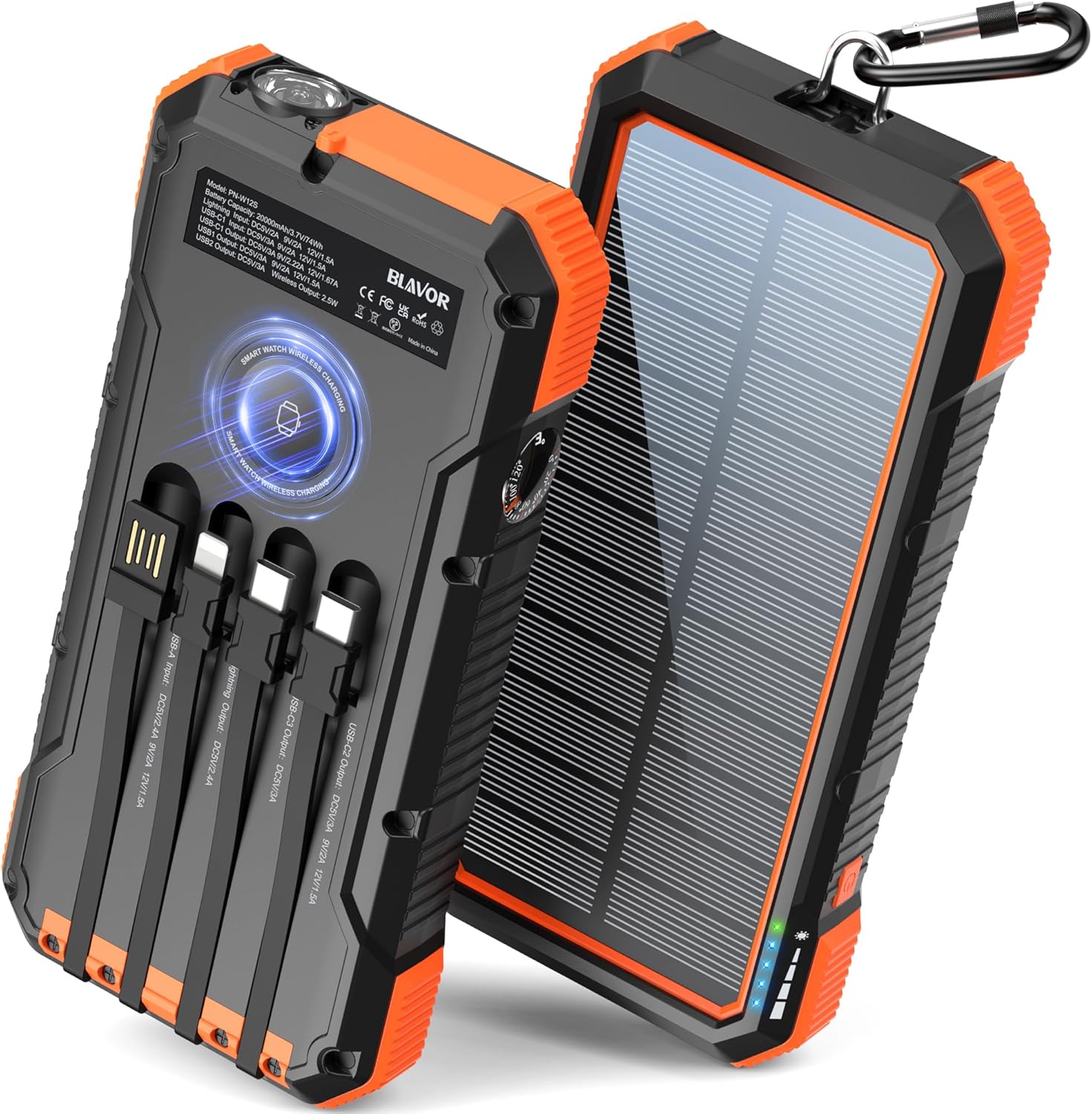 Carregador Solar Portatil 20000Mah
