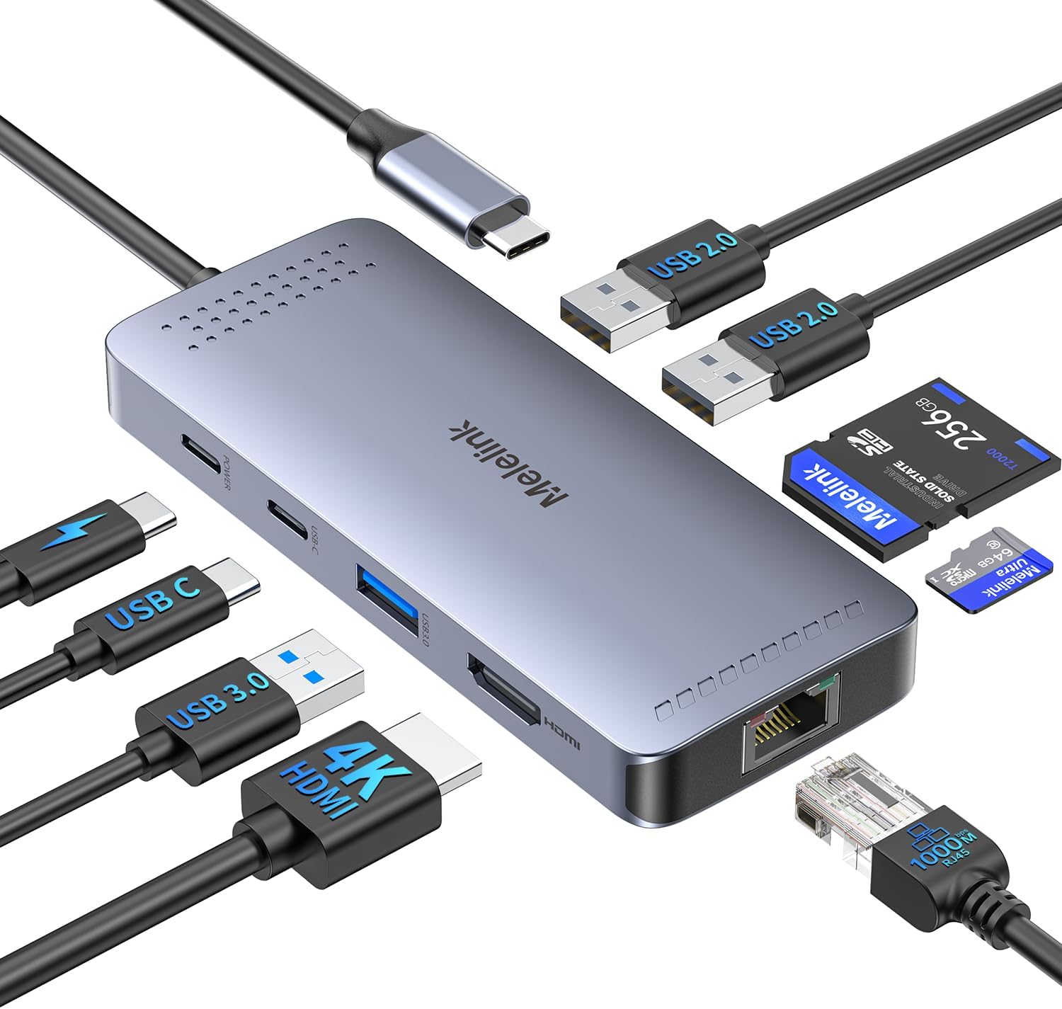Hub Usb C 9 Em 1 Para Notebook