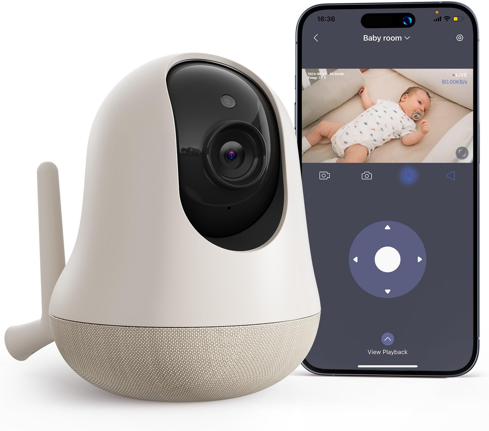 Monitor Bebe Wifi Com Camera Hd