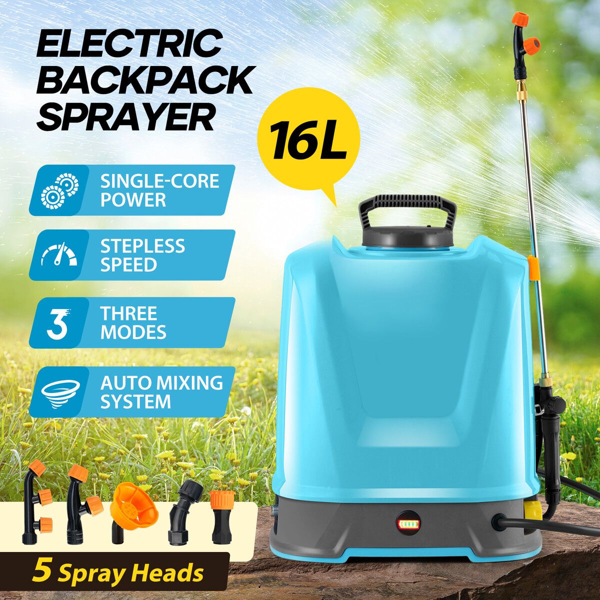 Pulverizador Costal Eletrico 16L