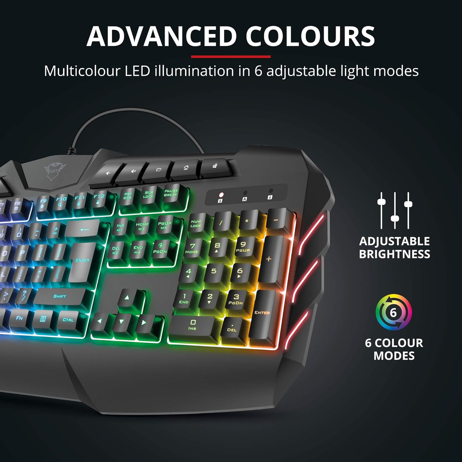 Teclado Gamer Rgb Semi Mecanico